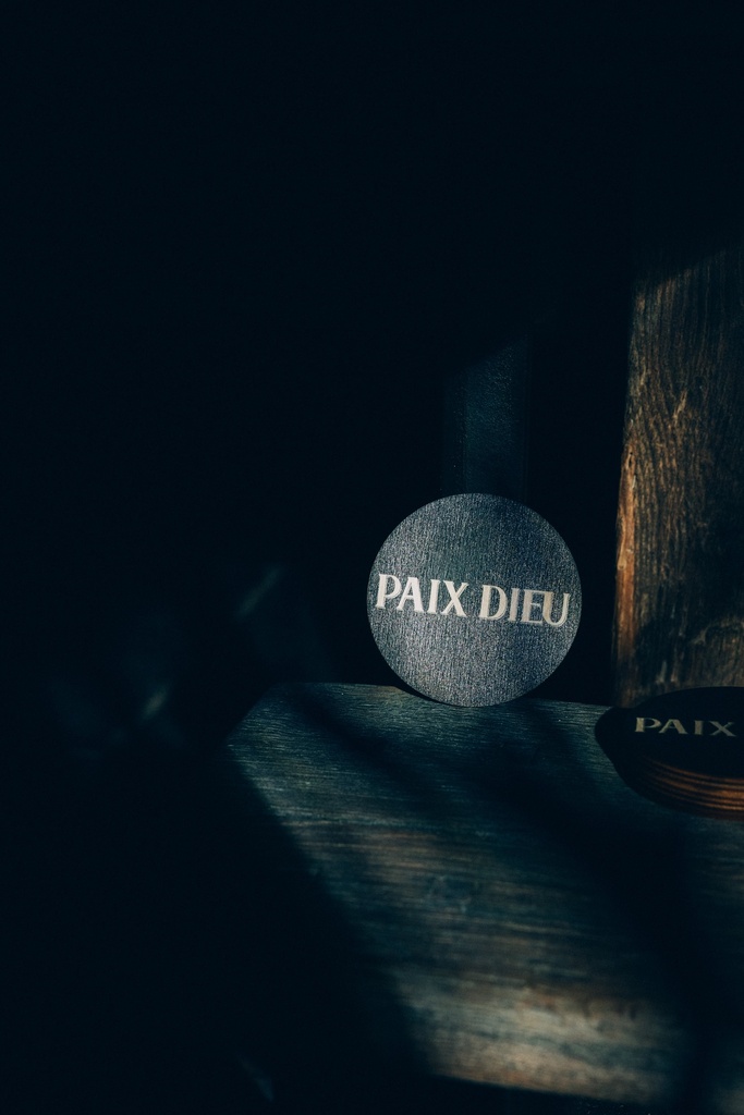Sous-verre en bois Paix Dieu