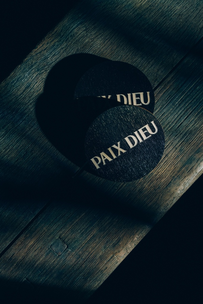 Sous-verre en bois Paix Dieu