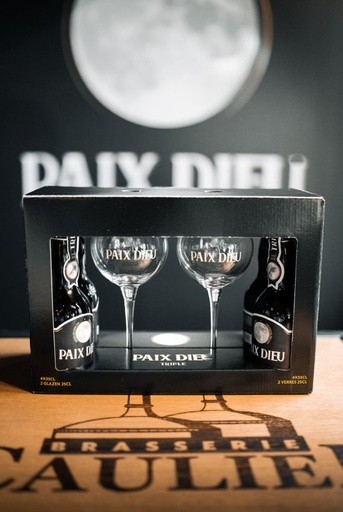 [62600331000] Coffret Paix Dieu 4x33cl + 2 verres