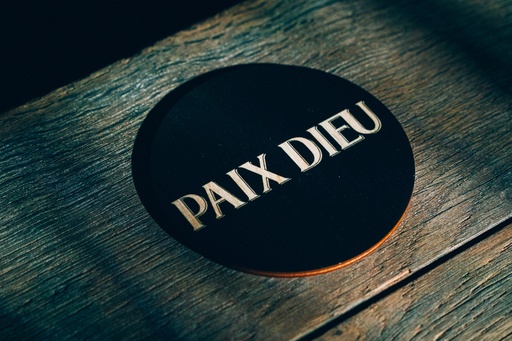Sous-verre en bois Paix Dieu