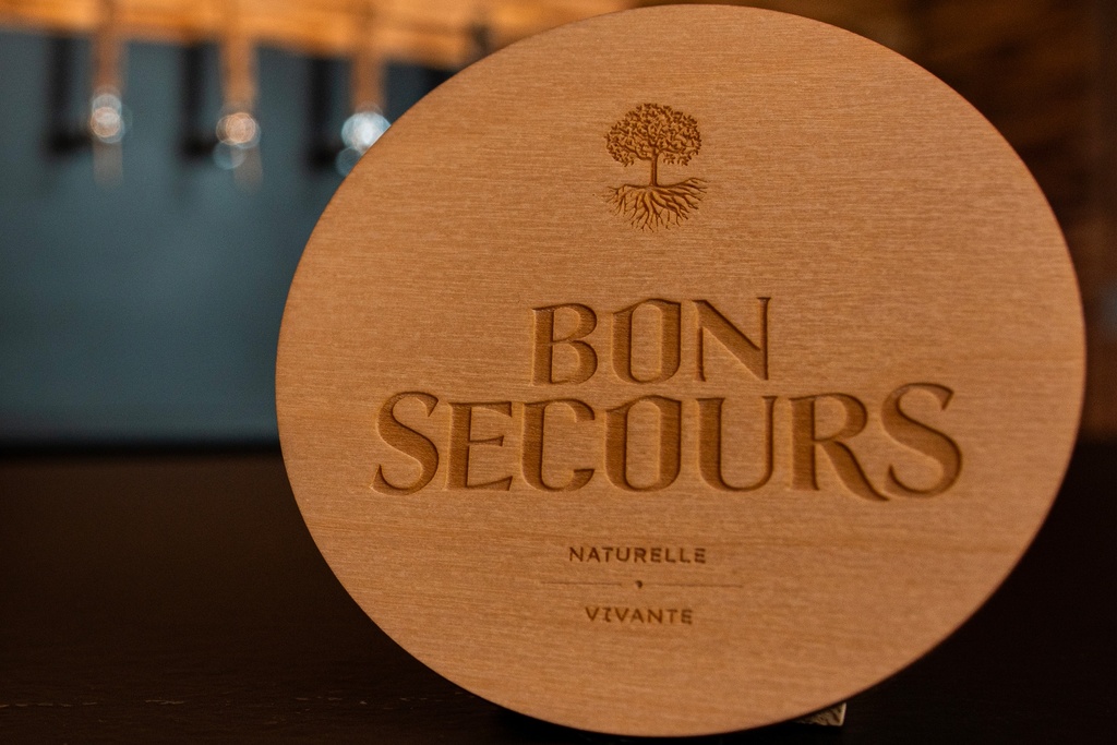 Bon Secours houten coaster