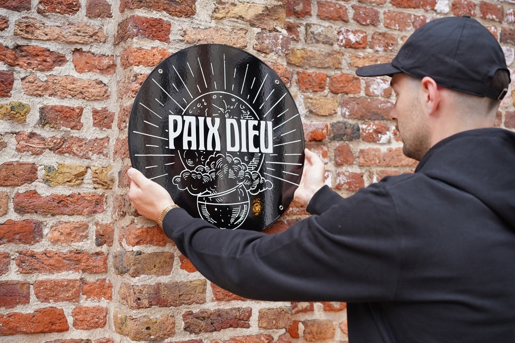 Plaque émaillée ronde Paix Dieu (ed. 2025)