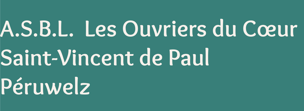 Schenk de ASBL "Les Ouvriers du Cœur" société de Saint-Vincent de Paul in Péruwelz 1€