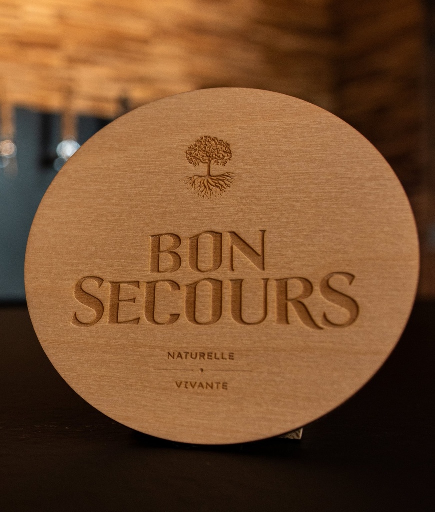 Bon Secours houten coaster